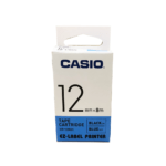 เทปกดตัวอักษร 12mm Casio XR-12BU เทปฟ้า/อักษรดำ