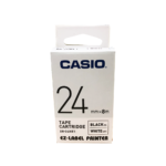เทปกดตัวอักษร 24mm Casio XR-24WE1 เทปขาว/อักษรดำ