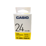 เทปกดตัวอักษร 24mm Casio XR-24YW1 เทปเหลือง/อักษรดำ