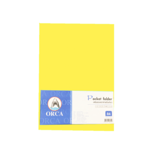 แฟ้มซองพลาสติก A4(ORCA) เหลือง